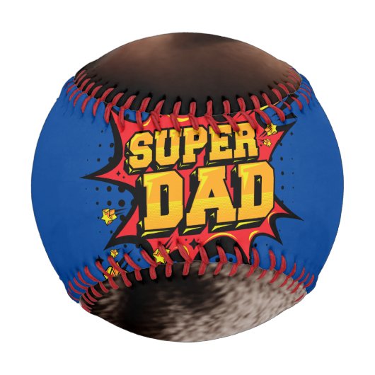写真パーソナライズされたギフト父の日のすごいパパ 野球ボール (正面)