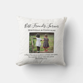 写真パーソナライズされたクリスチャン引用文の最高の友達 クッション