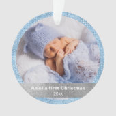 写真パーソナライズされたクリスマスオーナメントギフト オーナメント (正面)
