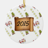 写真パーソナライズされたクリスマスオーナメントテンプレート セラミックオーナメント (正面)