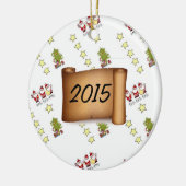 写真パーソナライズされたクリスマスオーナメントテンプレート セラミックオーナメント (左)