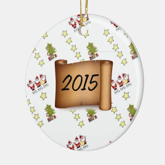 写真パーソナライズされたクリスマスオーナメントテンプレート セラミックオーナメント (左)