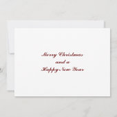 写真パーソナライズされたクリスマスカード赤 (裏面)