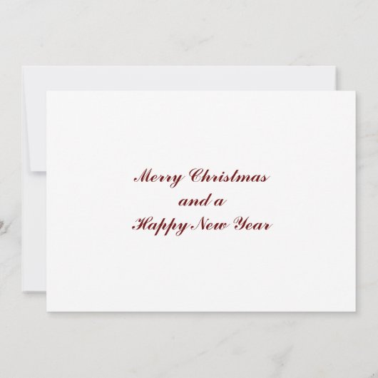 写真パーソナライズされたクリスマスカード赤 (裏面)