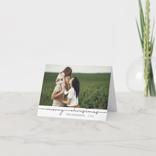 写真パーソナライズされたクリスマスカード シーズンカード (正面)