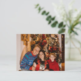 写真パーソナライズされたクリスマスカード – ホリデーギフト シーズンポストカード
