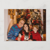 写真パーソナライズされたクリスマスカード – ホリデーギフト シーズンポストカード (正面)