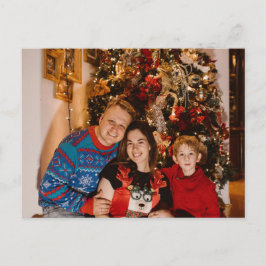 写真パーソナライズされたクリスマスカード – ホリデーギフト シーズンポストカード