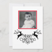 写真パーソナライズされたクリスマスカード 案内状 (正面)