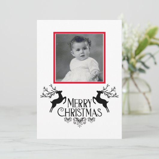 写真パーソナライズされたクリスマスカード 案内状 (スタンド正面)