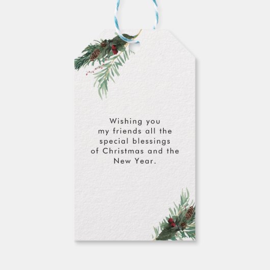 写真パーソナライズされたクリスマスギフトタグ ギフトタグ (裏面)