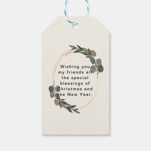 写真パーソナライズされたクリスマスギフトタグ ギフトタグ (裏面)