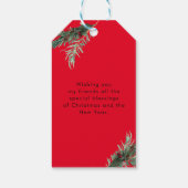 写真パーソナライズされたクリスマスギフトタグ ギフトタグ (裏面)