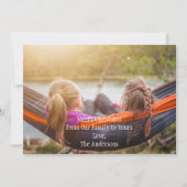 写真パーソナライズされたクリスマスホリデーカード シーズンカード (正面)