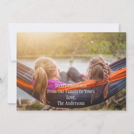 写真パーソナライズされたクリスマスホリデーカード シーズンカード (正面)