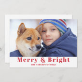 写真パーソナライズされたクリスマスホリデーカード シーズンカード (正面/裏面)