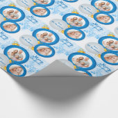 写真パーソナライズされたクリスマスラッピング紙 ラッピングペーパー (角)