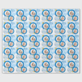 写真パーソナライズされたクリスマスラッピング紙 ラッピングペーパー (フラット)