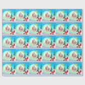 写真パーソナライズされたクリスマスラッピング紙 ラッピングペーパー (フラット)