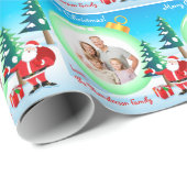 写真パーソナライズされたクリスマスラッピング紙 ラッピングペーパー (ロールコーナー)
