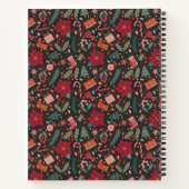 写真パーソナライズされたクリスマスレシピの本と ノートブック (裏面)