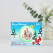 写真パーソナライズされたクリスマス飾りポストカード2 シーズンポストカード (スタンド正面)