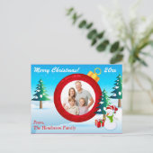 写真パーソナライズされたクリスマス飾りポストカード5 シーズンポストカード (スタンド正面)