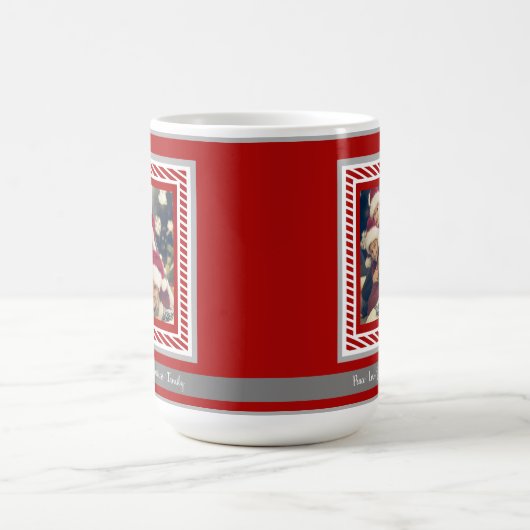 写真パーソナライズされたクリスマス コーヒーマグカップ (中央)
