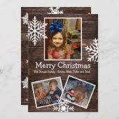 写真パーソナライズされたクリスマス シーズンカード (正面/裏面)