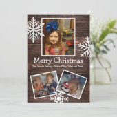 写真パーソナライズされたクリスマス シーズンカード (スタンド正面)