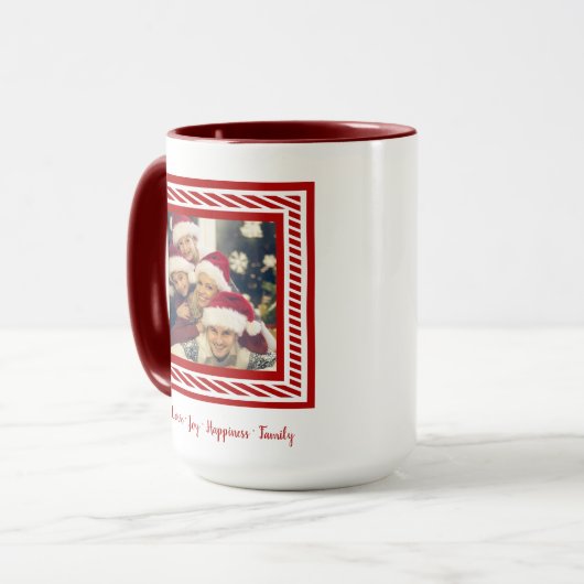 写真パーソナライズされたクリスマス マグカップ (正面左)