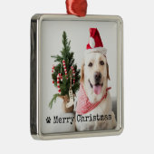 写真パーソナライズされたクリスマス メタルオーナメント (右)