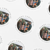 写真パーソナライズされたクリスマス ラウンドシール