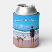 写真パーソナライズされたクーラーボックスとカスタム文字 缶クーラー (缶正面)