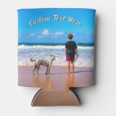 写真パーソナライズされたクーラーボックスとカスタム文字 缶クーラー (正面)