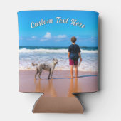 写真パーソナライズされたクーラーボックスとカスタム文字 缶クーラー (裏面)