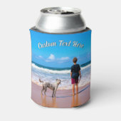 写真パーソナライズされたクーラーボックスとカスタム文字 缶クーラー (缶裏面)