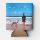 写真パーソナライズされたクーラーボックスとカスタム文字 缶クーラー (正面)