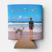 写真パーソナライズされたクーラーボックスとカスタム文字 缶クーラー (裏面)