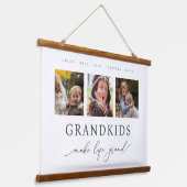 写真パーソナライズされたグランドキッズが人生を壮大にする 吊り下げ型タペストリー (傾斜あり)