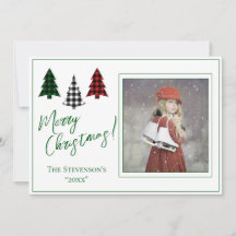 写真パーソナライズされたグリーンメリークリスマスクリスマス