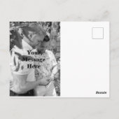 写真パーソナライズされたゲイ結婚の感謝はがき ポストカード (裏面)