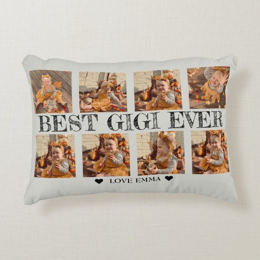写真パーソナライズされたコラージギフト最高のGigi Ever アクセントクッション (正面)