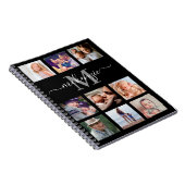 写真パーソナライズされたコラージモノグラム名 ノートブック (右側)