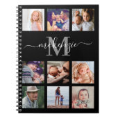 写真パーソナライズされたコラージモノグラム名 ノートブック (正面)