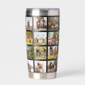 写真パーソナライズされたコラージモノグラム 保温保冷タンブラー (正面)