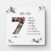 写真パーソナライズされたコラージュで記念日を祝う フォトプラーク (正面)