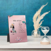 写真パーソナライズされたコラージュで記念日を祝う フォトプラーク (側面)