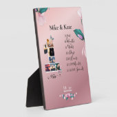 写真パーソナライズされたコラージュで記念日を祝う フォトプラーク (側面)