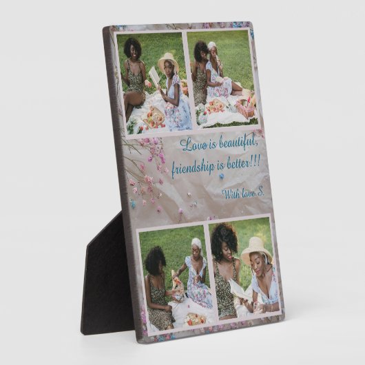 写真パーソナライズされたコラージュのプラーク – カスタム写真 フォトプラーク (側面)